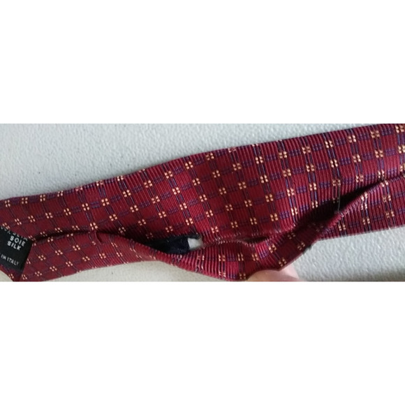 BATTISTONI Barneys New York Men's 100% Silk Tie Burgundy Multi Made in Italy - Picture 8 of 8